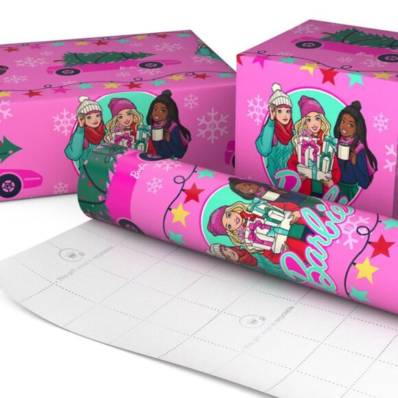 Hallmark Wrapping Paper Christmas Doll and Friends 25 sq ft Holiday Gift - Picture 3 of 6